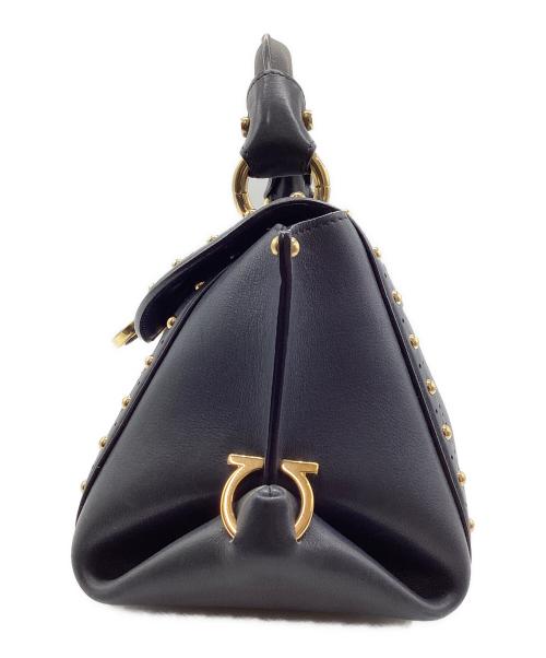 Salvatore Ferragamo（サルヴァトーレ フェラガモ）Salvatore Ferragamo (サルヴァトーレ フェラガモ) 2WAYバッグ ネイビーの古着・服飾アイテム