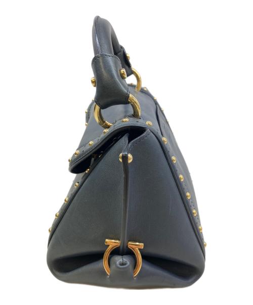 Salvatore Ferragamo（サルヴァトーレ フェラガモ）Salvatore Ferragamo (サルヴァトーレ フェラガモ) 2WAYバッグ ネイビーの古着・服飾アイテム