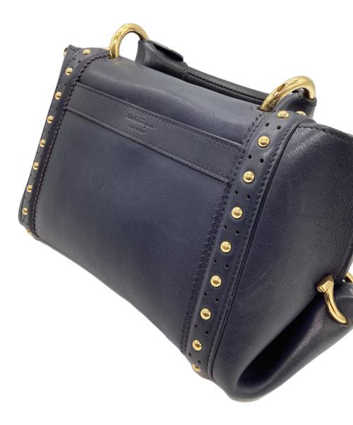 Salvatore Ferragamo（サルヴァトーレ フェラガモ）Salvatore Ferragamo (サルヴァトーレ フェラガモ) 2WAYバッグ ネイビーの古着・服飾アイテム