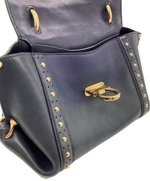 Salvatore Ferragamo（サルヴァトーレ フェラガモ）Salvatore Ferragamo (サルヴァトーレ フェラガモ) 2WAYバッグ ネイビーの古着・服飾アイテム