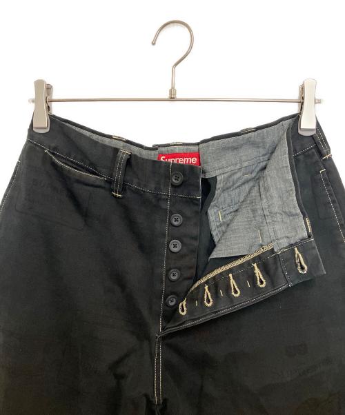 SUPREME（シュプリーム）SUPREME (シュプリーム) Chino Pant Overdyed Labels ブラック サイズ:76cm(W30)の古着・服飾アイテム