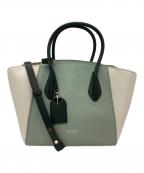 Kate Spadeケイトスペード）の古着「2WAYバッグ」｜グリーン×ホワイト