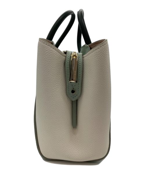 Kate Spade（ケイトスペード）Kate Spade (ケイトスペード) 2WAYバッグ グリーン×ホワイトの古着・服飾アイテム