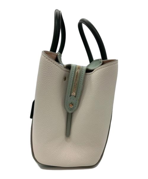 Kate Spade（ケイトスペード）Kate Spade (ケイトスペード) 2WAYバッグ グリーン×ホワイトの古着・服飾アイテム