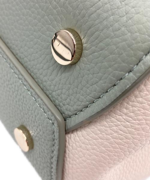 Kate Spade（ケイトスペード）Kate Spade (ケイトスペード) 2WAYバッグ グリーン×ホワイトの古着・服飾アイテム