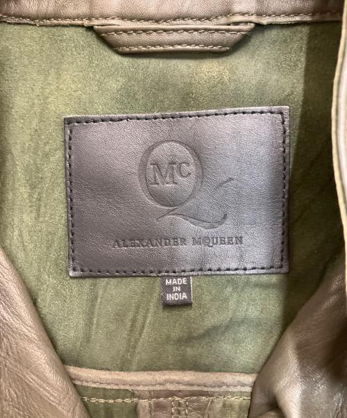 MCQ（マックキュー）MCQ (マックキュー) レザーライダースジャケット カーキ サイズ:IT40の古着・服飾アイテム