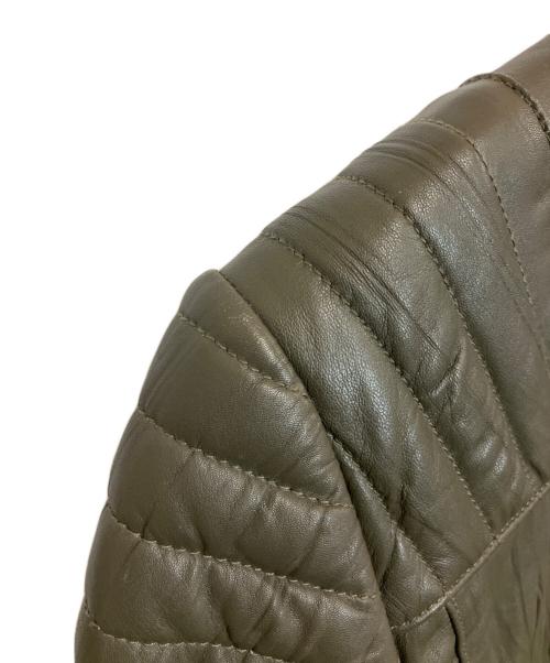 MCQ（マックキュー）MCQ (マックキュー) レザーライダースジャケット カーキ サイズ:IT40の古着・服飾アイテム