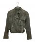 MCQ（マックキュー）の古着「レザーライダースジャケット」｜カーキ