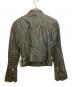 中古・古着 MCQ (マックキュー) レザーライダースジャケット カーキ サイズ:IT40：18000円
