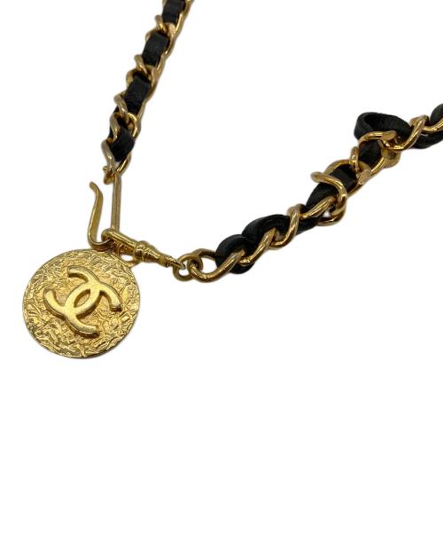 CHANEL（シャネル）CHANEL (シャネル) チェーンネックレス ゴールド×ブラックの古着・服飾アイテム