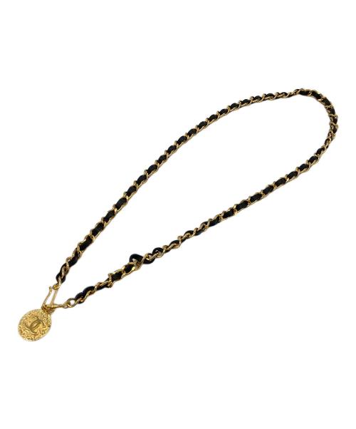 CHANEL（シャネル）CHANEL (シャネル) チェーンネックレス ゴールド×ブラックの古着・服飾アイテム