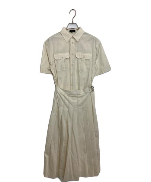 theory（セオリー）theory (セオリー) シャツ プリーツ ラップ ドレス アイボリーの古着・服飾アイテム
