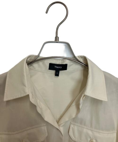 theory（セオリー）theory (セオリー) シャツ プリーツ ラップ ドレス アイボリーの古着・服飾アイテム