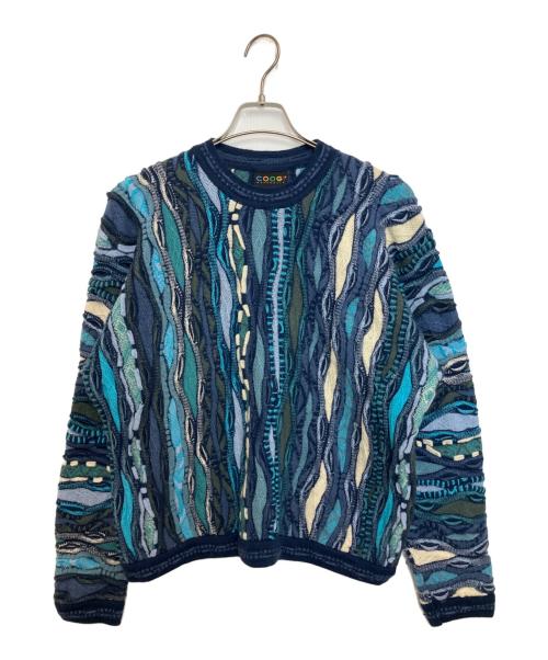 Coogi（クージー）Coogi (クージー) 厚手ニット ブルー サイズ:Mの古着・服飾アイテム