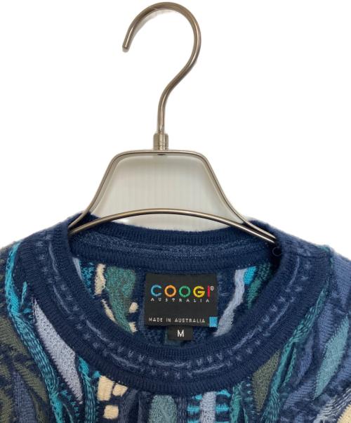 Coogi（クージー）Coogi (クージー) 厚手ニット ブルー サイズ:Mの古着・服飾アイテム