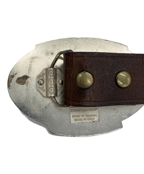 DSQUARED2（ディースクエアード）DSQUARED2 (ディースクエアード) ファイブスターキャンプ ベルト ダークブラウンの古着・服飾アイテム