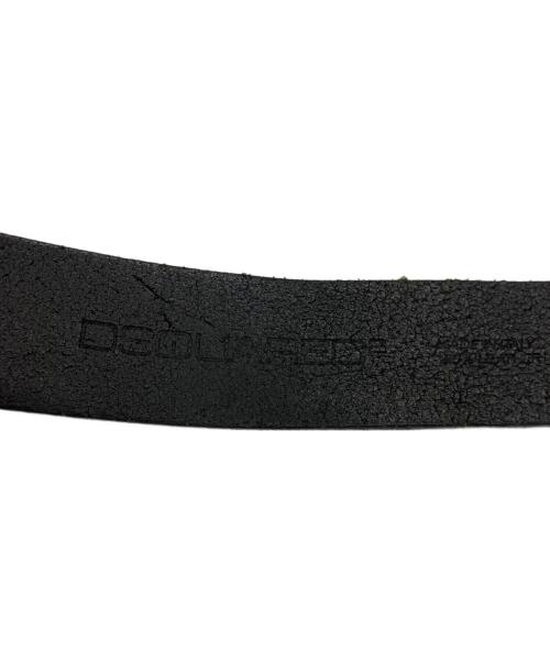 DSQUARED2（ディースクエアード）DSQUARED2 (ディースクエアード) ロゴバックルベルト アイボリー×ブラックの古着・服飾アイテム