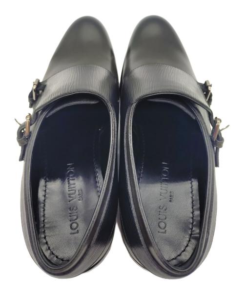 LOUIS VUITTON（ルイ ヴィトン）LOUIS VUITTON (ルイ ヴィトン) ダブルモンクストラップシューズ ブラック サイズ:8 1/2の古着・服飾アイテム