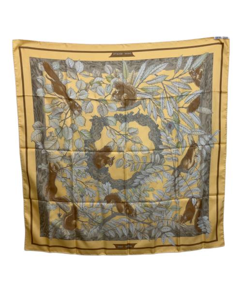 HERMES（エルメス）HERMES (エルメス) シルクスカーフ イエローの古着・服飾アイテム