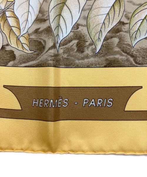HERMES（エルメス）HERMES (エルメス) シルクスカーフ イエローの古着・服飾アイテム