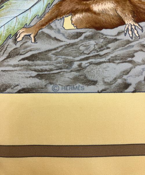 HERMES（エルメス）HERMES (エルメス) シルクスカーフ イエローの古着・服飾アイテム