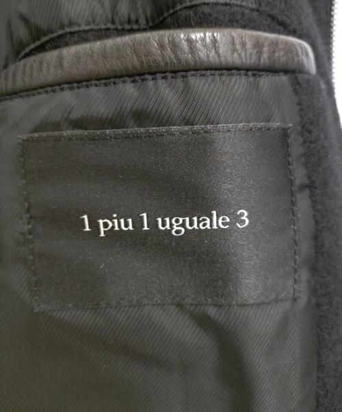1piu1uguale3（ウノピュウノウグァーレトレ）1piu1uguale3 (ウノピュウノウグァーレトレ) ドンキージャケット ブラック サイズ:Mの古着・服飾アイテム