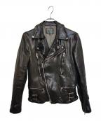 ISAMU KATAYAMA BACKLASHイサムカタヤマ・バックラッシュ）の古着「ジャパンホースダブルライダースジャケット」｜ブラック