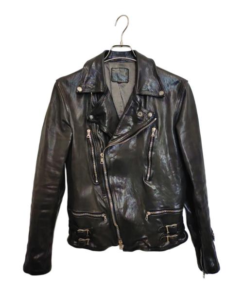 ISAMU KATAYAMA BACKLASH（イサムカタヤマ・バックラッシュ）ISAMU KATAYAMA BACKLASH (イサムカタヤマ・バックラッシュ) ジャパンホースダブルライダースジャケット ブラック サイズ:2の古着・服飾アイテム