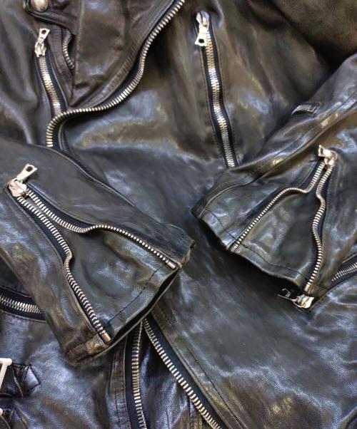 ISAMU KATAYAMA BACKLASH（イサムカタヤマ・バックラッシュ）ISAMU KATAYAMA BACKLASH (イサムカタヤマ・バックラッシュ) ジャパンホースダブルライダースジャケット ブラック サイズ:2の古着・服飾アイテム