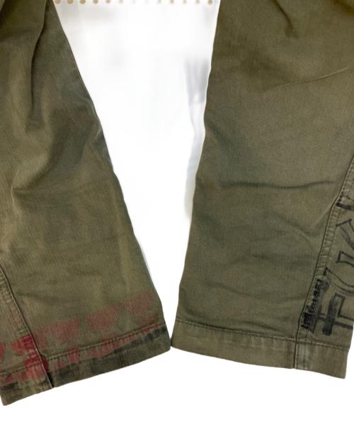 DSQUARED2（ディースクエアード）DSQUARED2 (ディースクエアード) メッセージカーゴパンツ カーキ サイズ:48の古着・服飾アイテム