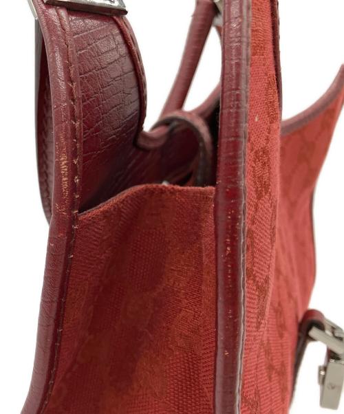 GUCCI（グッチ）GUCCI (グッチ) ジャッキー　ハンドバッグ レッドの古着・服飾アイテム