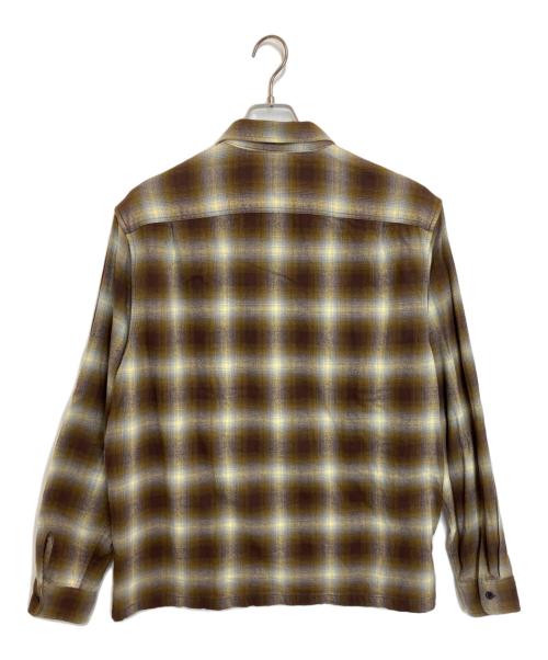 SUPREME（シュプリーム）Supreme (シュプリーム) Shadow Plaid Flannel Zip Up Shirt ブラウン サイズ:Lの古着・服飾アイテム