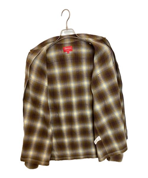 SUPREME（シュプリーム）Supreme (シュプリーム) Shadow Plaid Flannel Zip Up Shirt ブラウン サイズ:Lの古着・服飾アイテム