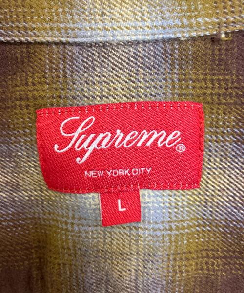 SUPREME（シュプリーム）Supreme (シュプリーム) Shadow Plaid Flannel Zip Up Shirt ブラウン サイズ:Lの古着・服飾アイテム