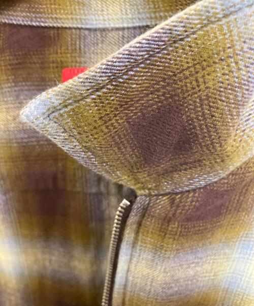 SUPREME（シュプリーム）Supreme (シュプリーム) Shadow Plaid Flannel Zip Up Shirt ブラウン サイズ:Lの古着・服飾アイテム