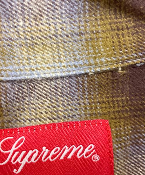 SUPREME（シュプリーム）Supreme (シュプリーム) Shadow Plaid Flannel Zip Up Shirt ブラウン サイズ:Lの古着・服飾アイテム