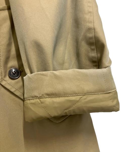 Gymphlex（ジムフレックス）Gymphlex (ジムフレックス) ダウンライナー ギャバジンスウィングコート ベージュ サイズ:Sの古着・服飾アイテム