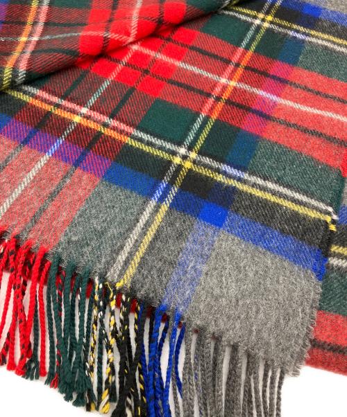 JOHNSTONS OF ELGIN（ジョンストンズオブエルガン）JOHNSTONS OF ELGIN (ジョンストンズオブエルガン) マフラー グレー×レッドの古着・服飾アイテム