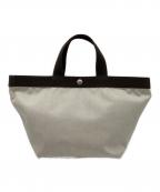 Herve Chapelierエルベシャプリエ）の古着「コーデュラ舟型トート(M)」｜グレー×ブラウン