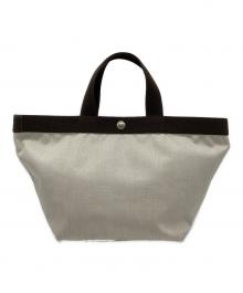 Herve Chapelier（エルベシャプリエ）の古着「コーデュラ舟型トート(M)」｜グレー×ブラウン