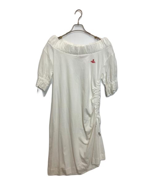 Vivienne Westwood（ヴィヴィアンウエストウッド）Vivienne Westwood (ヴィヴィアンウエストウッド) 半袖ワンピース ホワイト サイズ:M 未使用品の古着・服飾アイテム