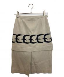 mina perhonen（ミナ ペルホネン）の古着「スカート」｜アイボリー