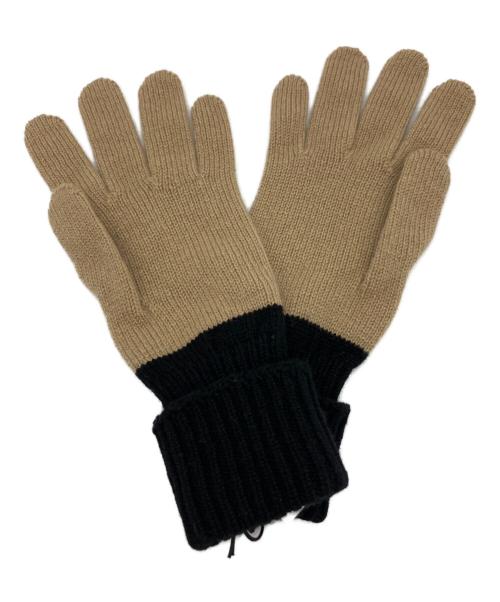 BURBERRY（バーバリー）BURBERRY (バーバリー) LG CORE CASHMERE GLOVE ベージュ×ブラックの古着・服飾アイテム