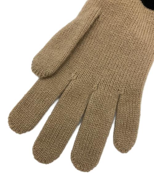 BURBERRY（バーバリー）BURBERRY (バーバリー) LG CORE CASHMERE GLOVE ベージュ×ブラックの古着・服飾アイテム