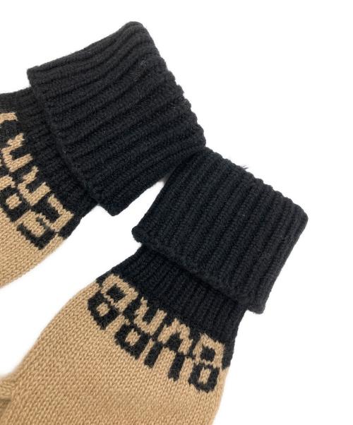 BURBERRY（バーバリー）BURBERRY (バーバリー) LG CORE CASHMERE GLOVE ベージュ×ブラックの古着・服飾アイテム