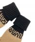 中古・古着 BURBERRY (バーバリー) LG CORE CASHMERE GLOVE ベージュ×ブラック：6000円