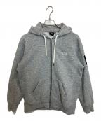 THE NORTH FACEザ ノース フェイス）の古着「スクエアロゴフルジップ」｜グレー