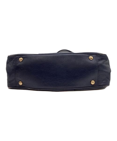 MICHAEL KORS（マイケル・コース）MICHAEL KORS (マイケル・コース) MICHAEL KORS　レザートートバッグ ネイビーの古着・服飾アイテム