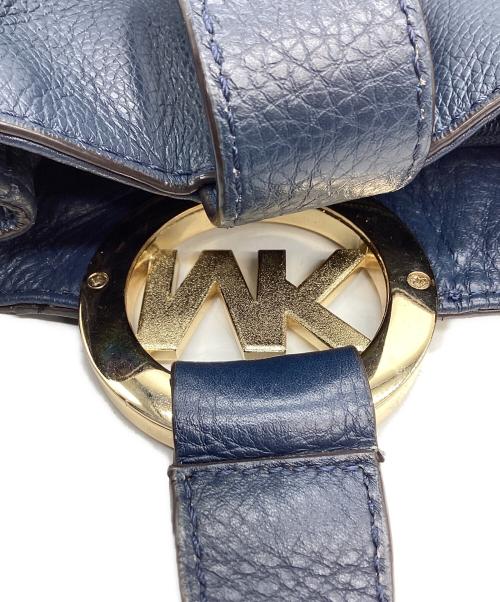 MICHAEL KORS（マイケル・コース）MICHAEL KORS (マイケル・コース) MICHAEL KORS　レザートートバッグ ネイビーの古着・服飾アイテム