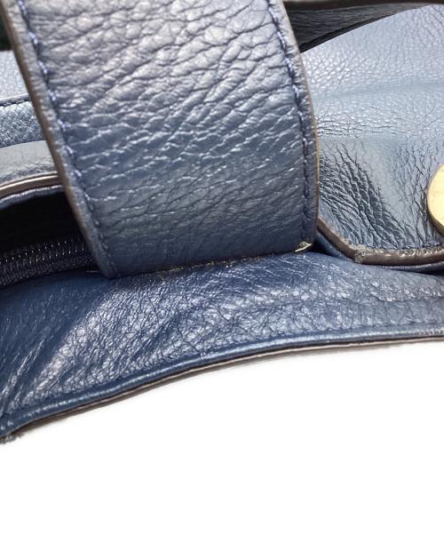 MICHAEL KORS（マイケル・コース）MICHAEL KORS (マイケル・コース) MICHAEL KORS　レザートートバッグ ネイビーの古着・服飾アイテム